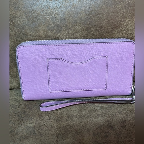 Tory Burch Purple Continental Saffiano Leather Wallet/Wristlet - Picture 4 of 14